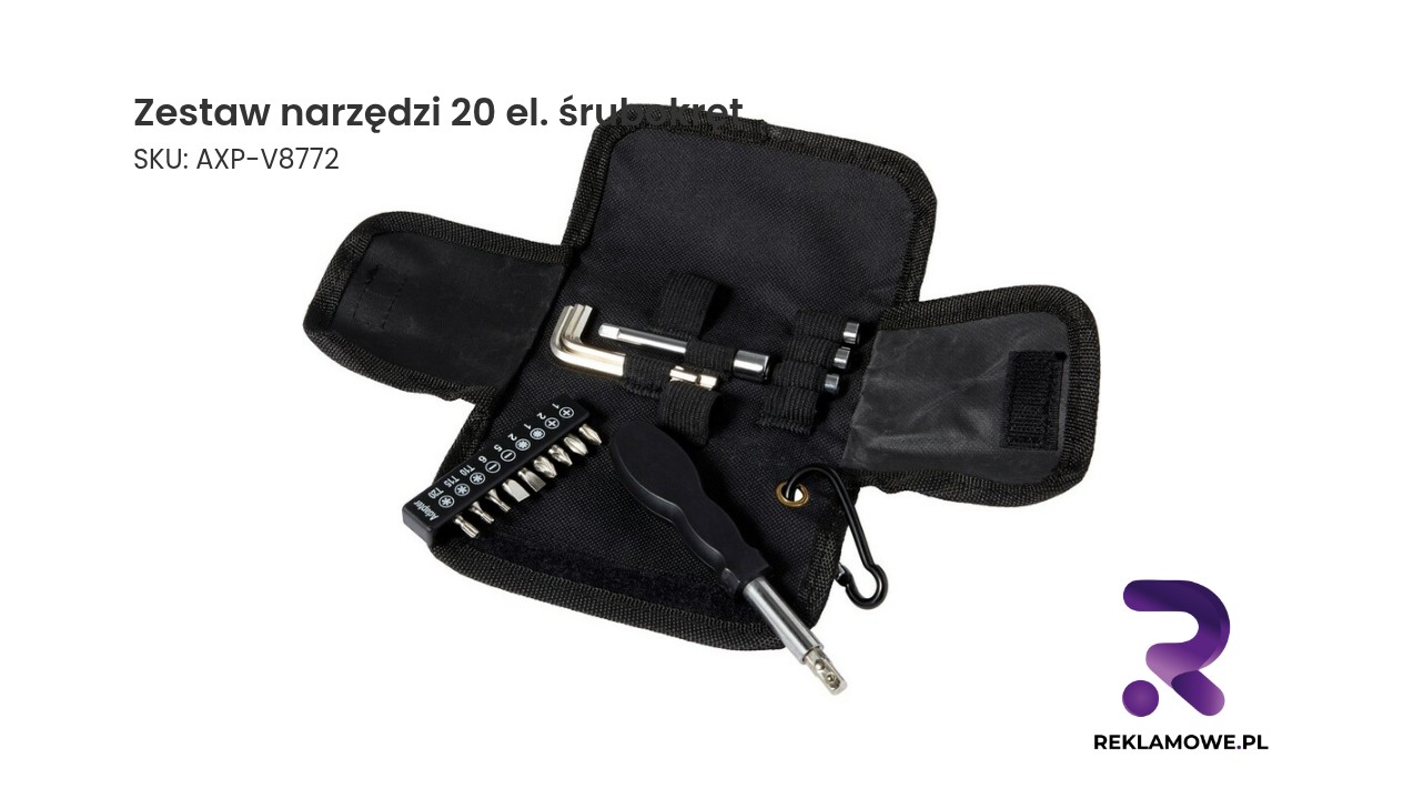 Zestaw narzędzi 20 el., śrubokręt Zestaw narzędzi 20 elementowy śrubokręt